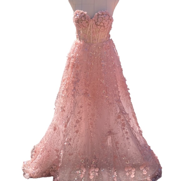 Sherri Hill Prom Dress Style no.56636 Blush size 4 - Picture 1 of 4